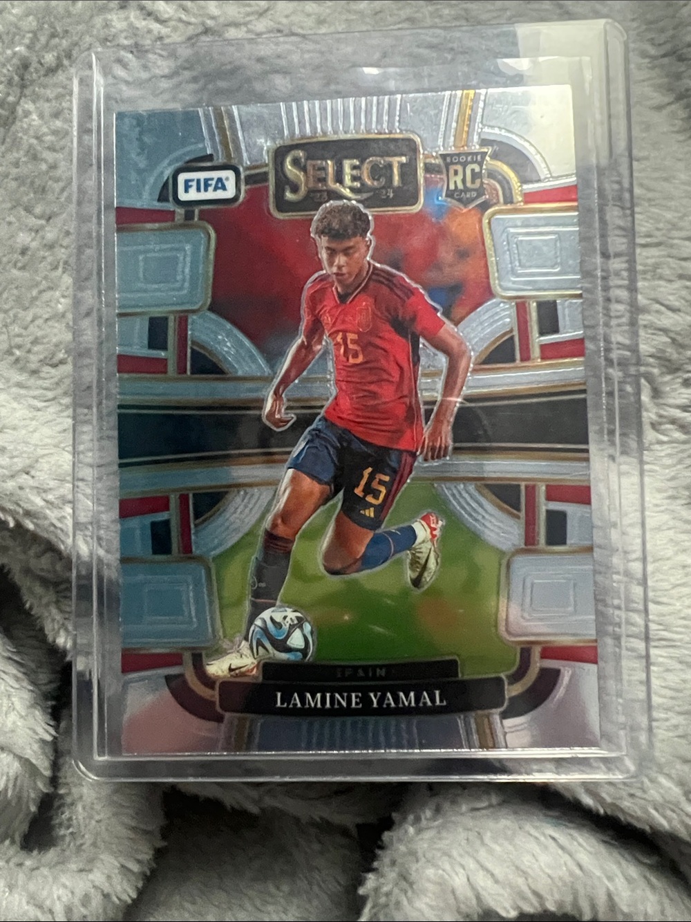 Panini Select Soccer Card - Red, Blue